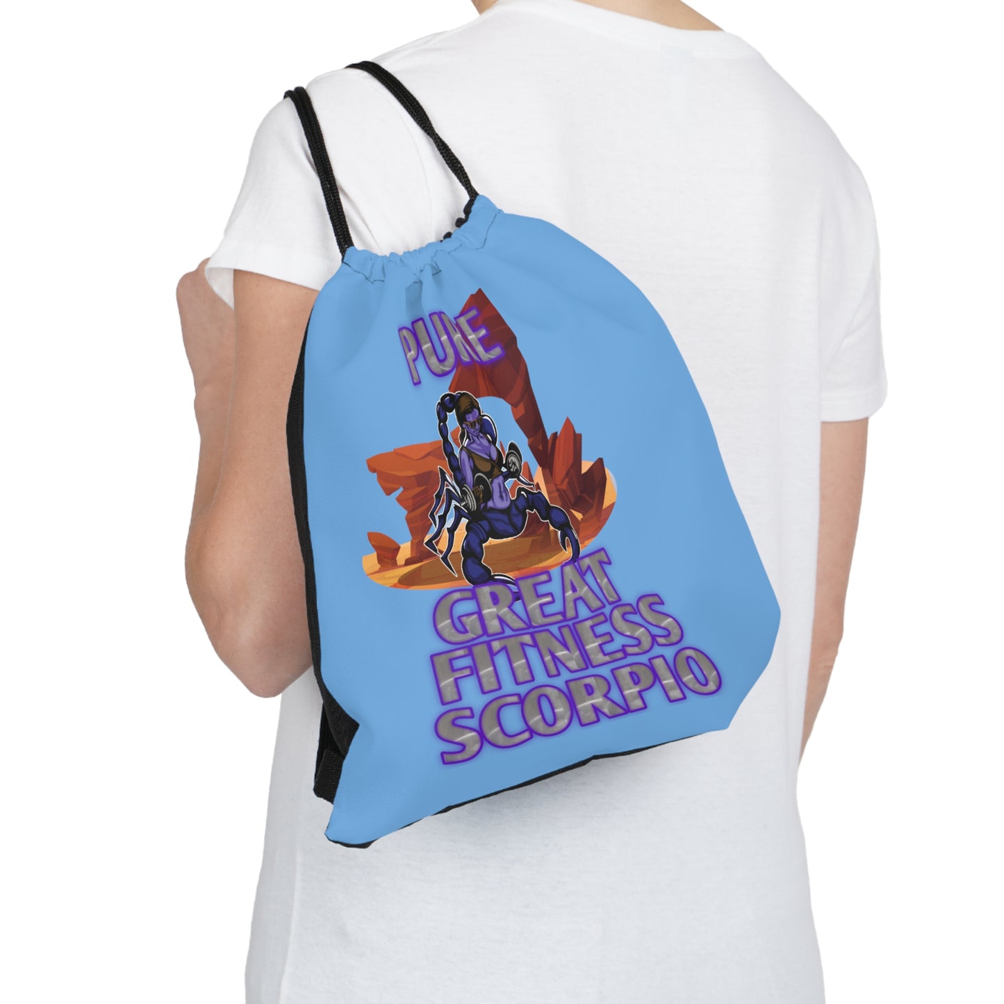 Outdoor Drawstring Bag Blue Female Scorpio