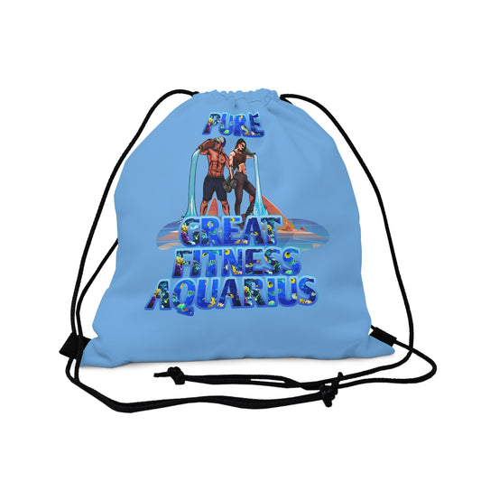 Outdoor Drawstring Bag Blue Aquarius