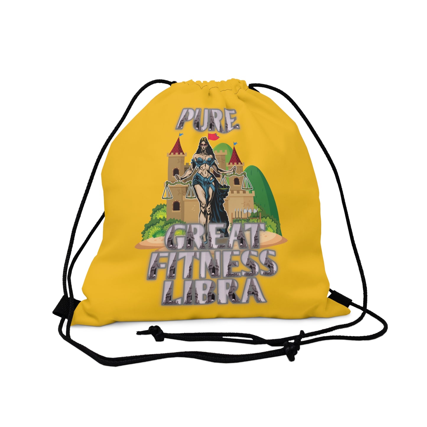 Outdoor Drawstring Bag Yellow Female Libra