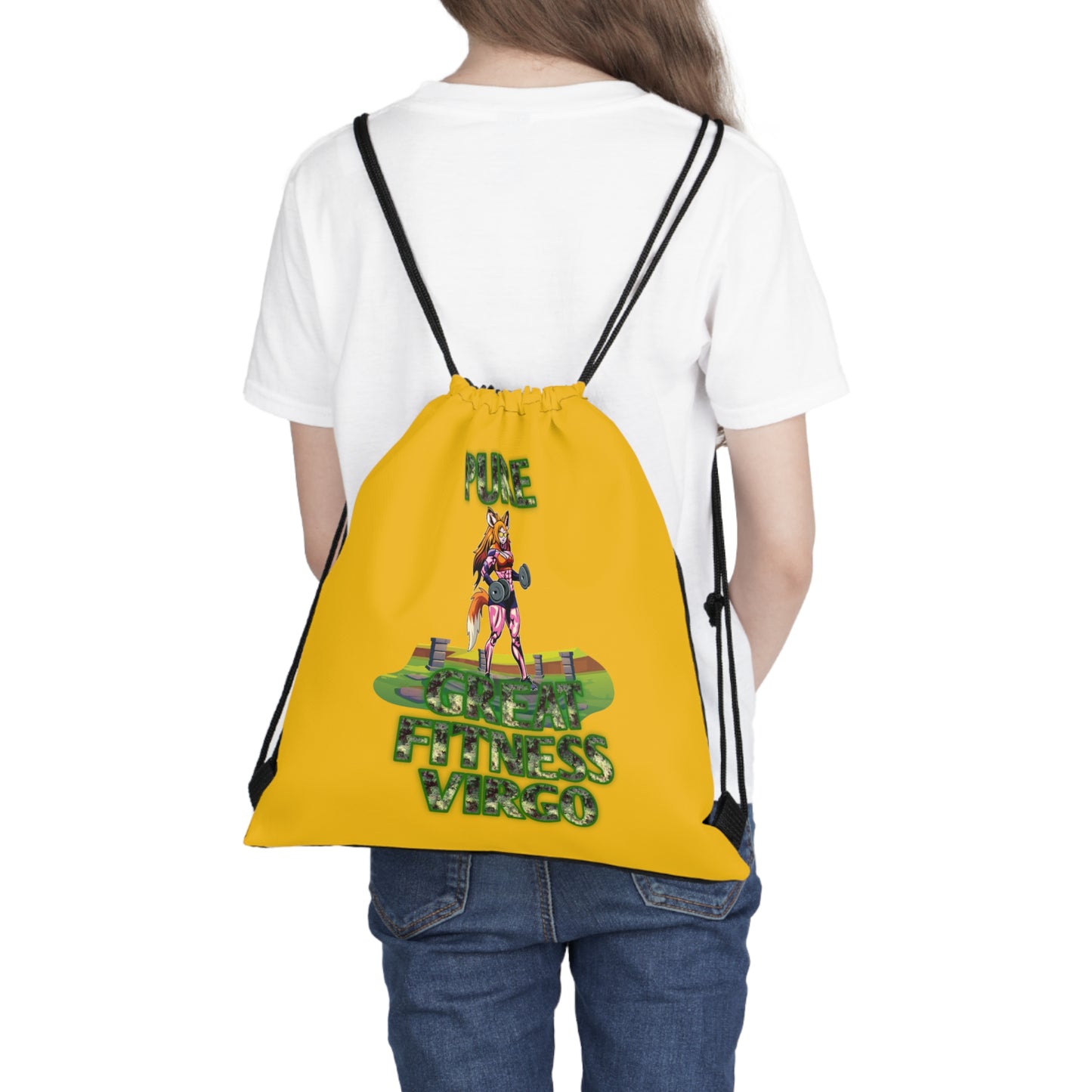 Outdoor Drawstring Bag Yellow Female Virgo