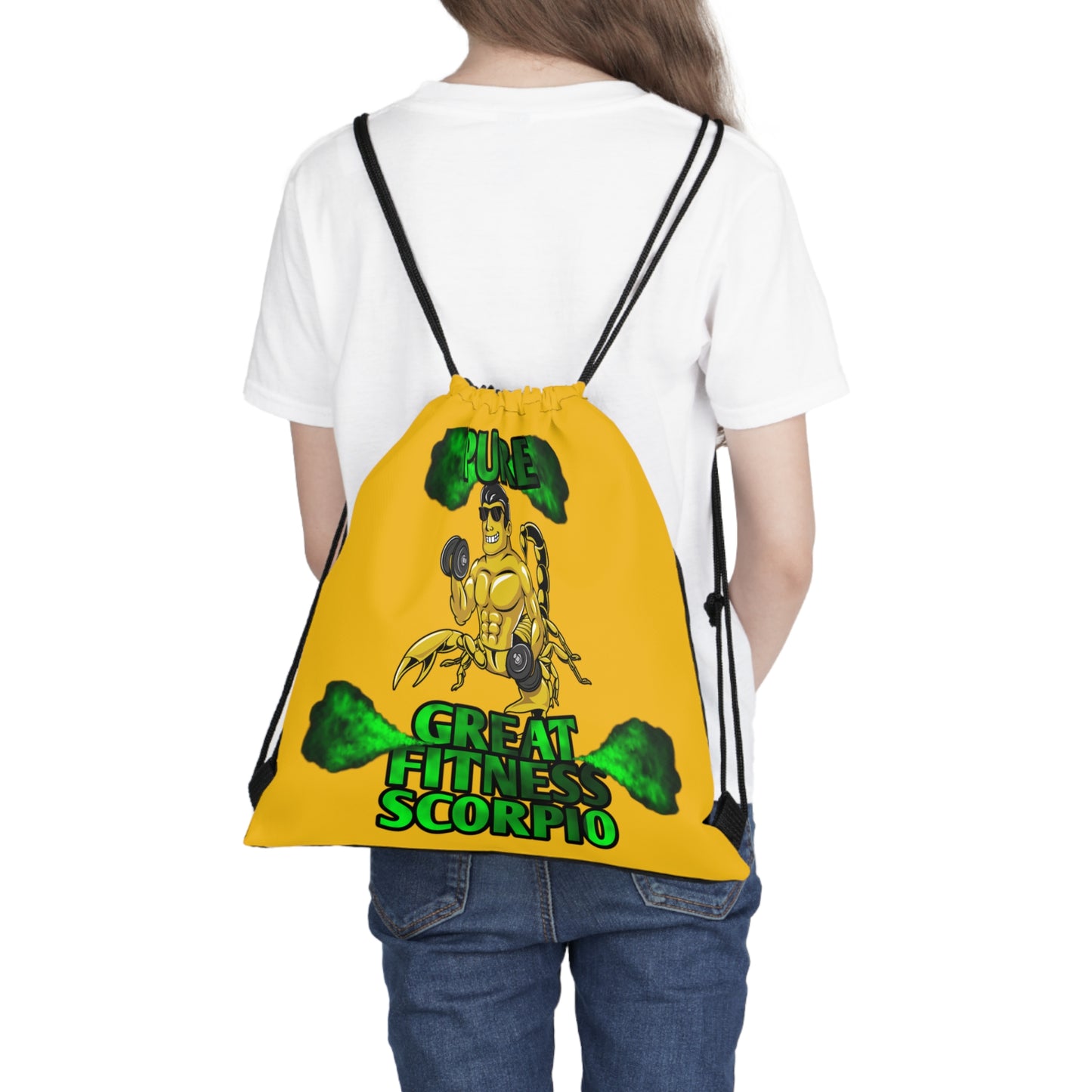 Outdoor Drawstring Bag Yellow Male Scorpio