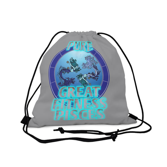 Outdoor Drawstring Bag Grey Female Pisces