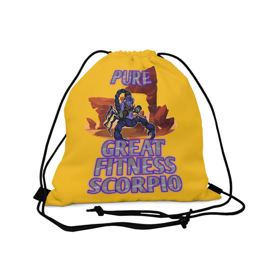 Outdoor Drawstring Bag Yellow Female Scorpio