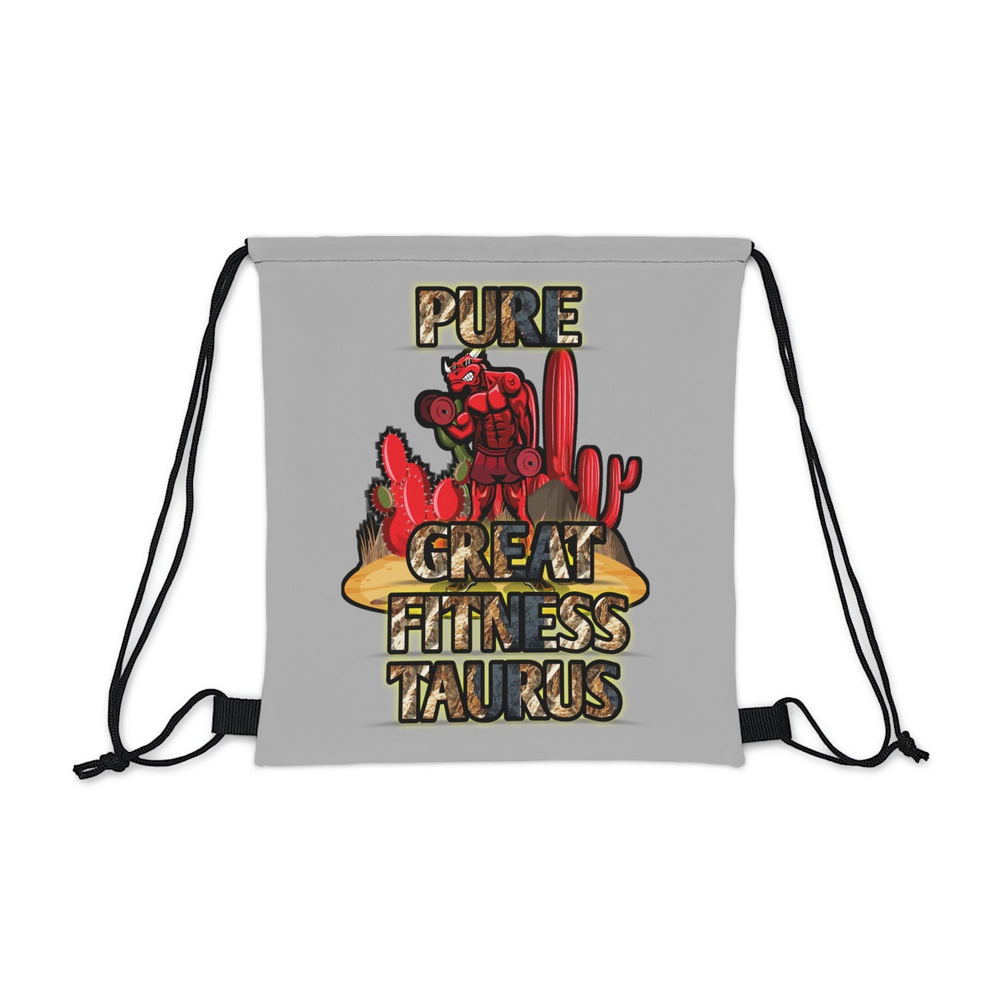 Outdoor Drawstring Bag Grey Male Taurus