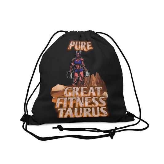 Outdoor Drawstring Bag Black Female Taurus