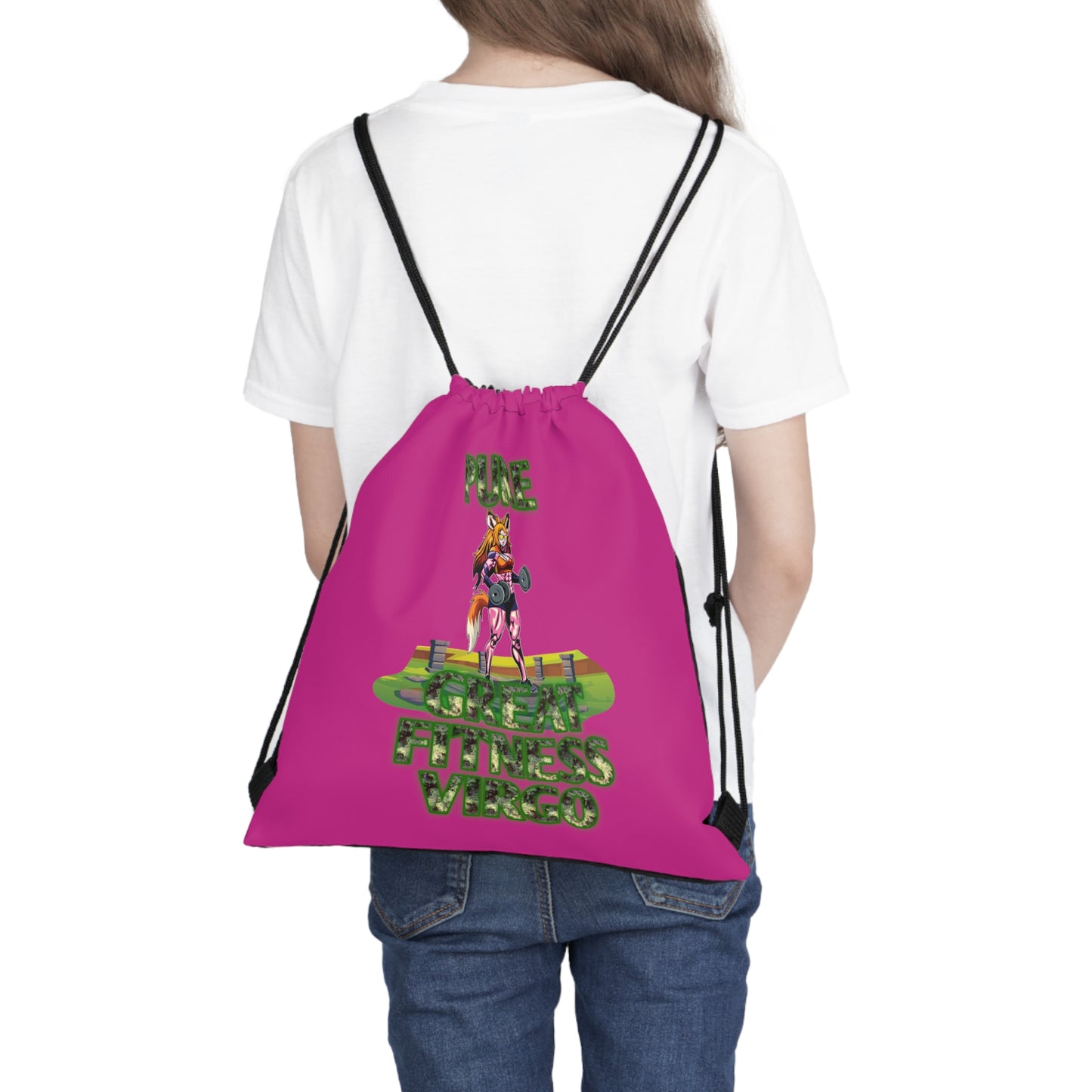 Outdoor Drawstring Bag Pink Female Virgo