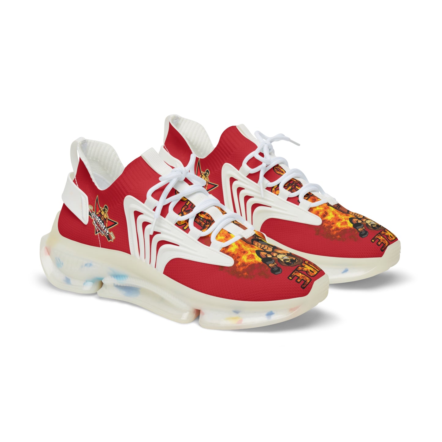 Men's Mesh Sneakers Red Leo