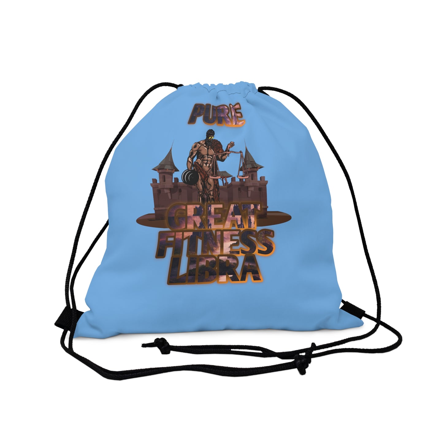 Outdoor Drawstring Bag Blue Male Libra