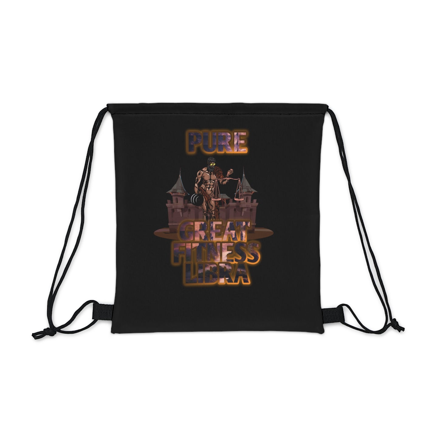 Outdoor Drawstring Bag Black Male Libra