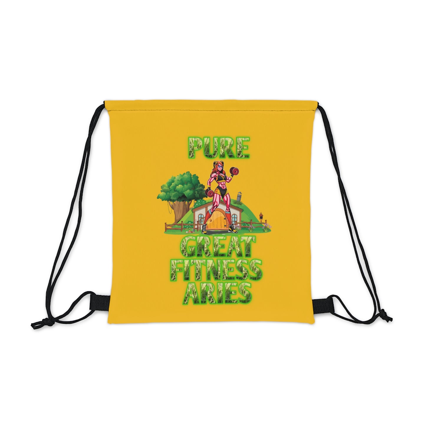 Outdoor Drawstring Bag Yellow Female Aries