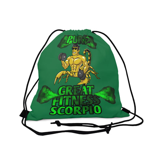 Outdoor Drawstring Bag Green Male Scorpio