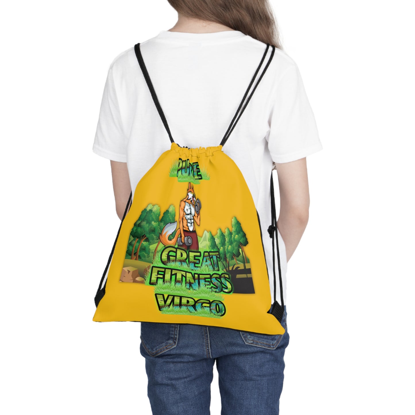 Outdoor Drawstring Bag Yellow Male Virgo