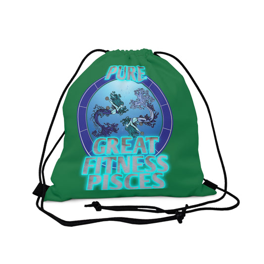 Outdoor Drawstring Bag Green Female Pisces