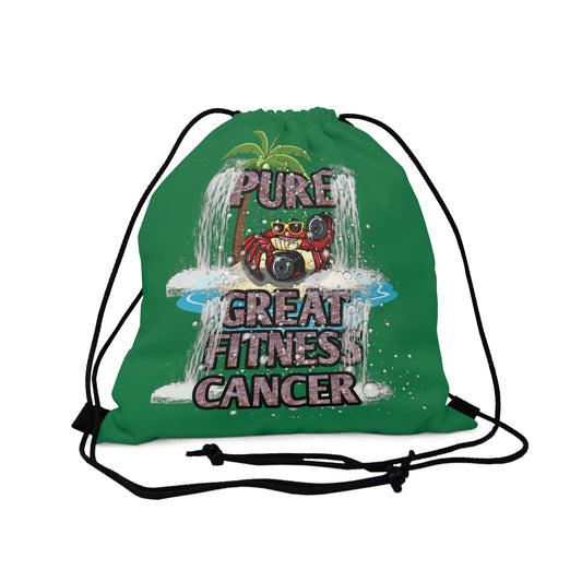 Outdoor Drawstring Bag Green Cancer