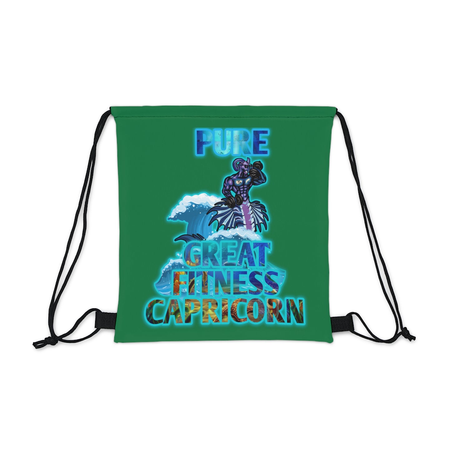 Outdoor Drawstring Bag Green Capricorn