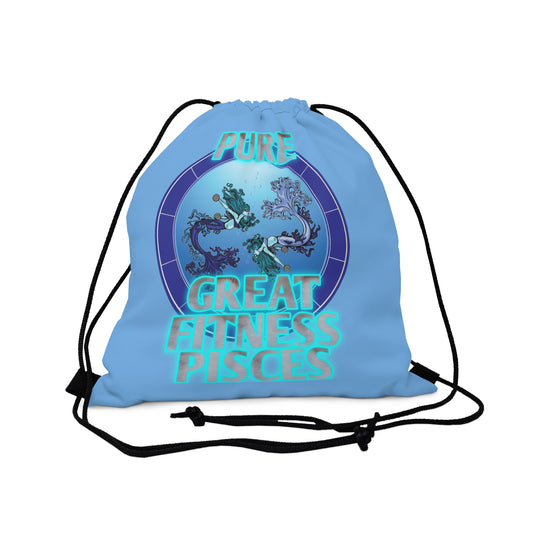 Outdoor Drawstring Bag Blue Female Pisces