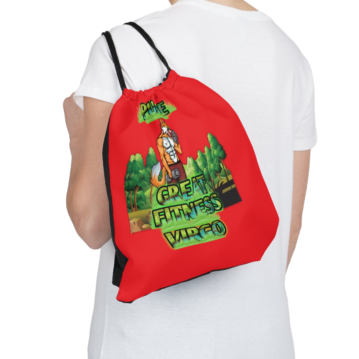 Outdoor Drawstring Bag Red Male Virgo