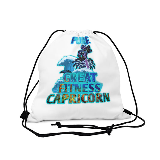 Outdoor Drawstring Bag White Capricorn