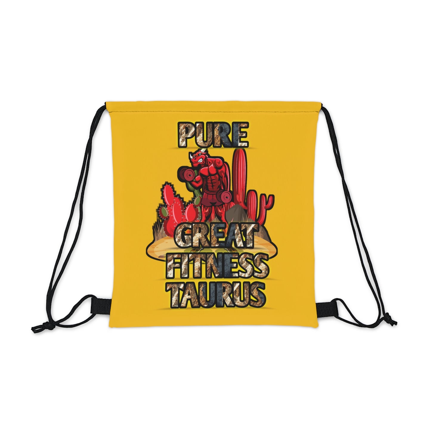 Outdoor Drawstring Bag Yellow Male Taurus