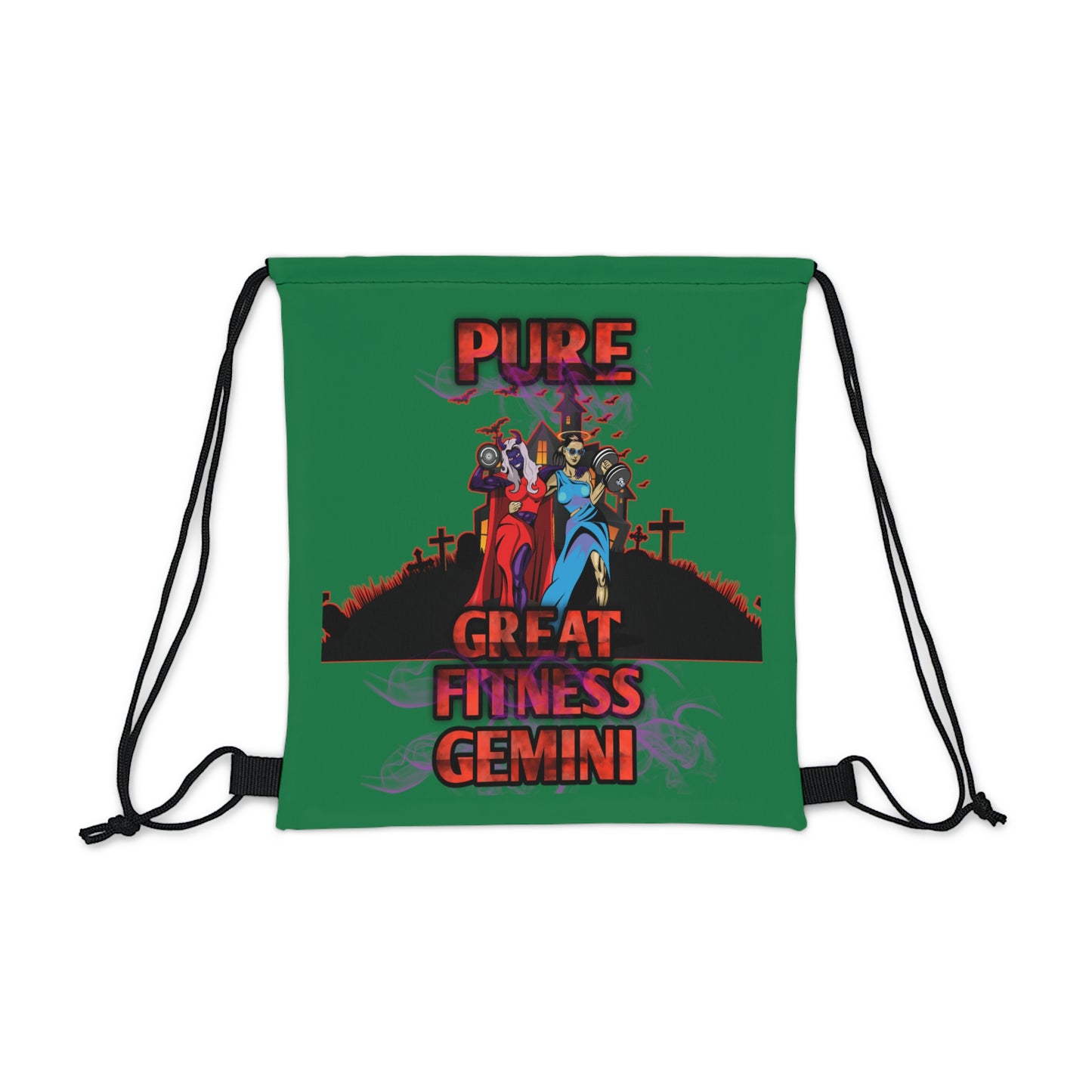 Outdoor Drawstring Bag Green Gemini