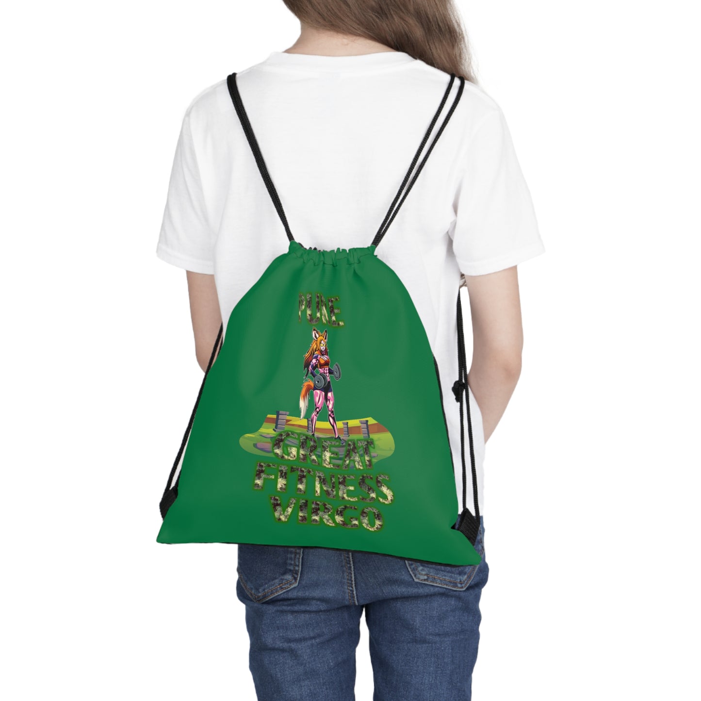 Outdoor Drawstring Bag Green Female Virgo