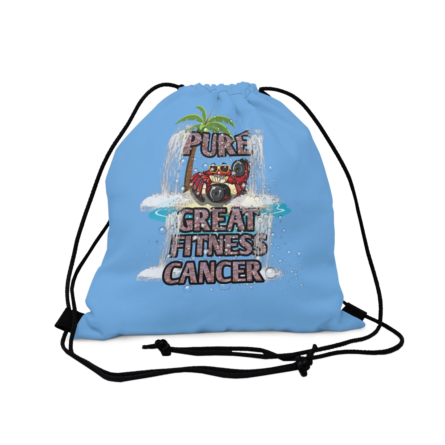 Outdoor Drawstring Bag Blue Cancer