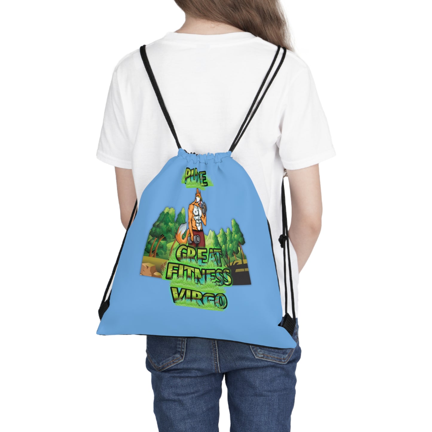 Outdoor Drawstring Bag Blue Male Virgo