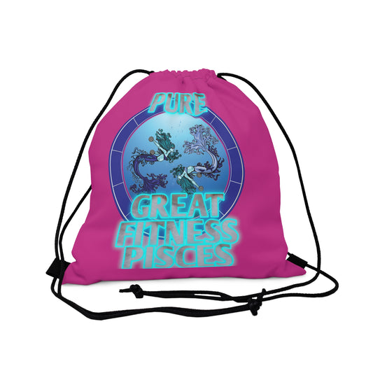 Outdoor Drawstring Bag Pink Female Pisces