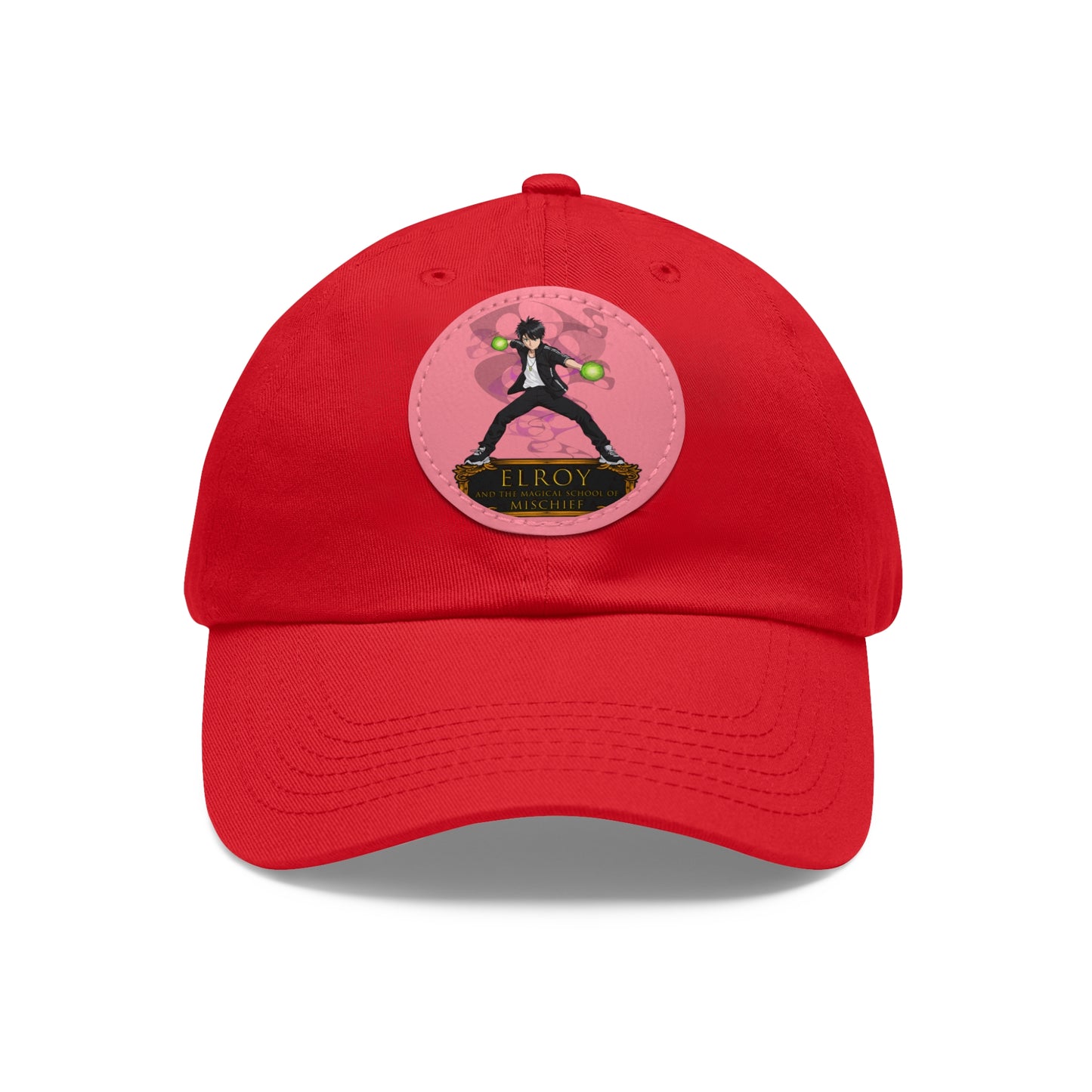 Dad Hat with Leather Patch (Round)