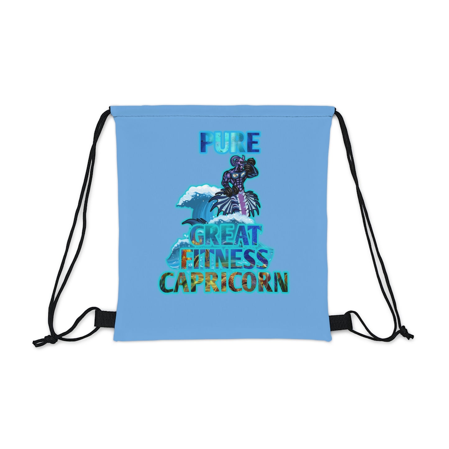 Outdoor Drawstring Bag Blue Capricorn