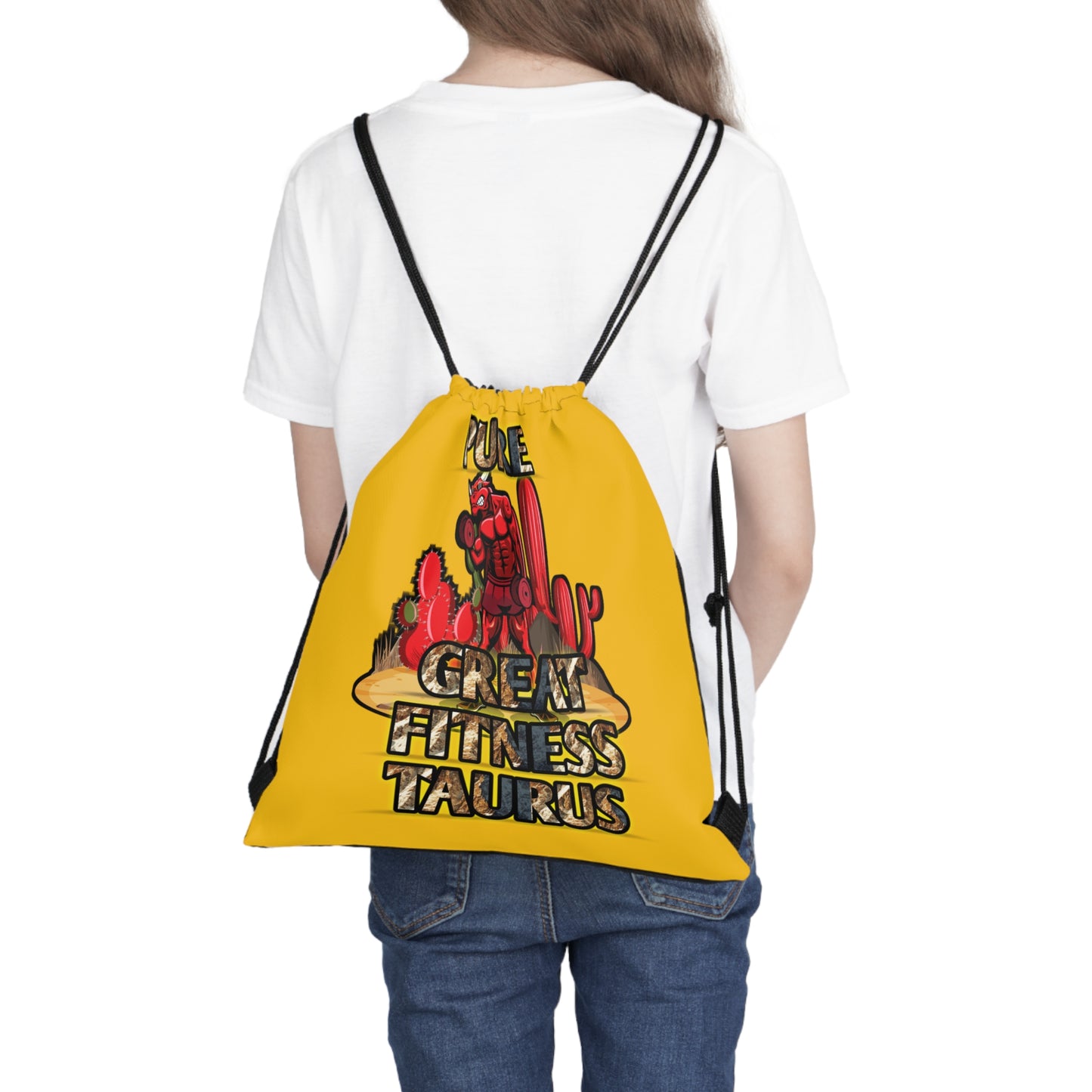 Outdoor Drawstring Bag Yellow Male Taurus