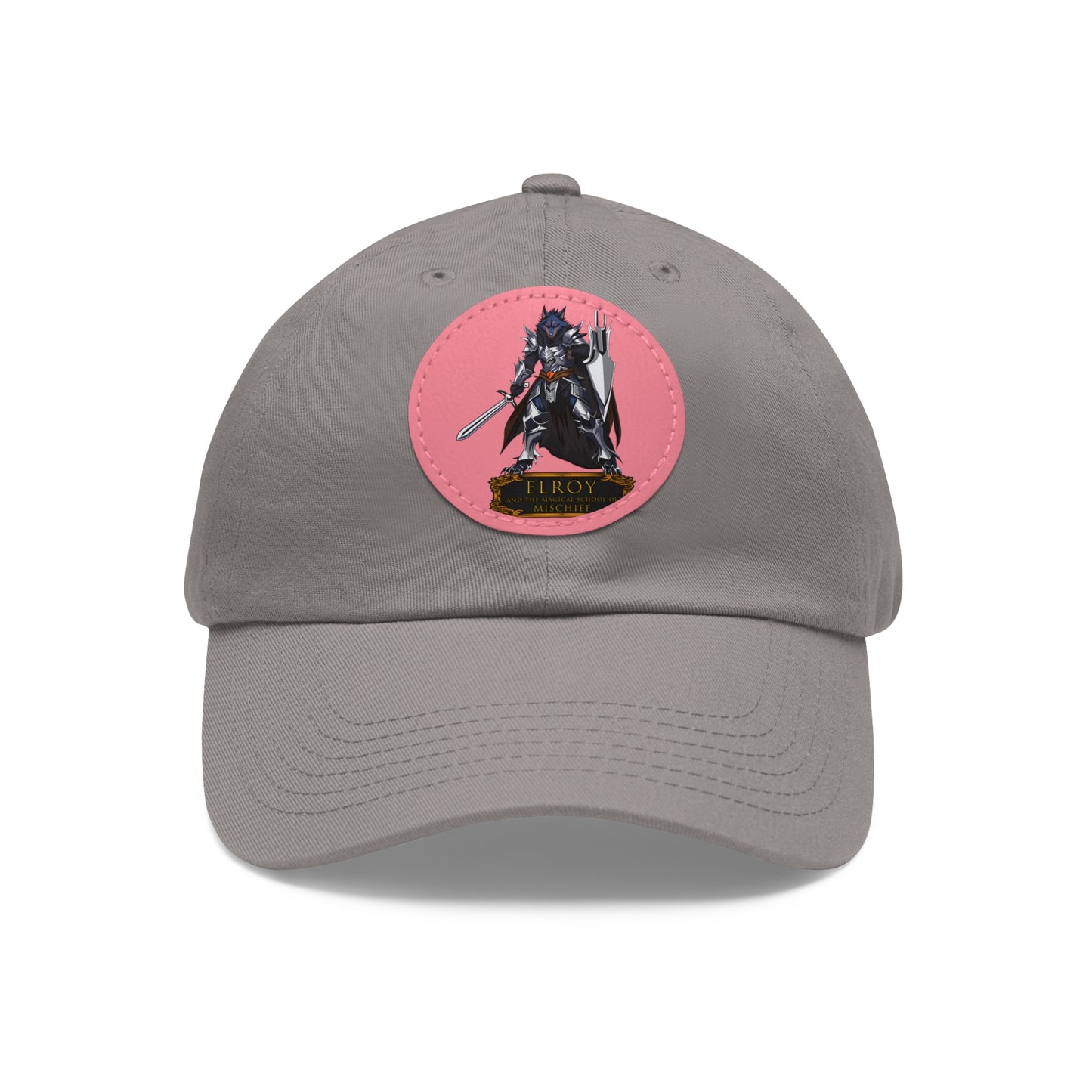 Dad Hat with Leather Patch (Round)