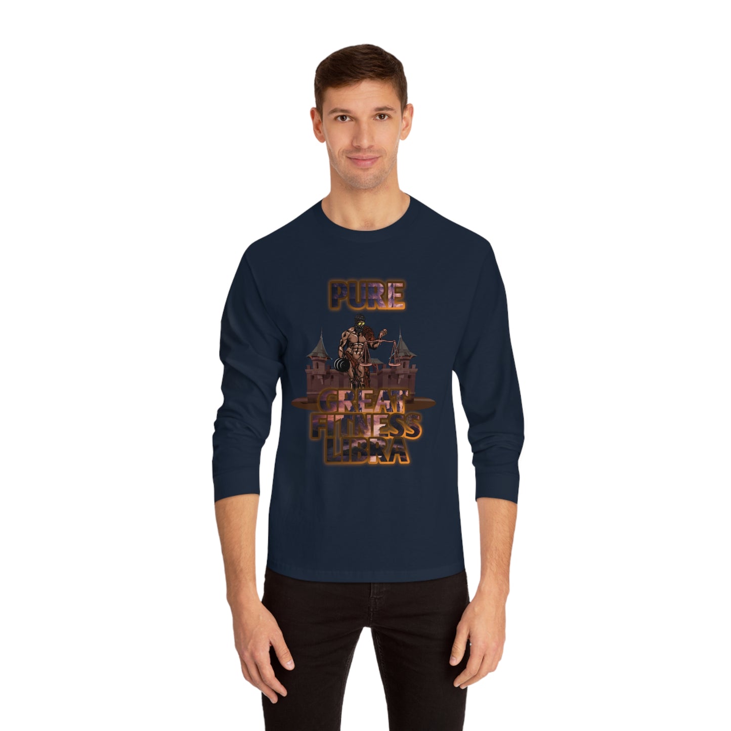 Unisex Classic Long Sleeve T-Shirt Male Libra