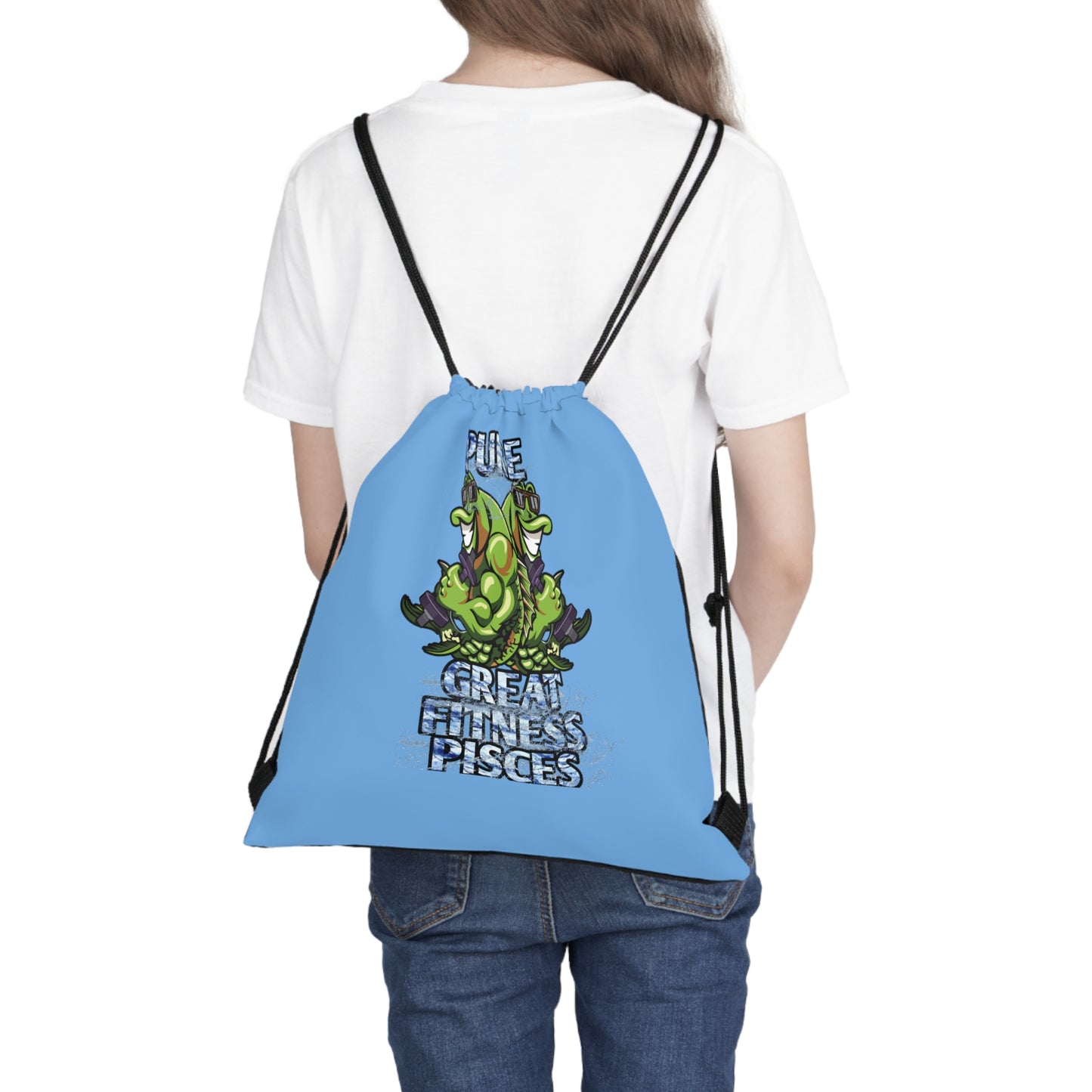 Outdoor Drawstring Bag Blue Male Pisces