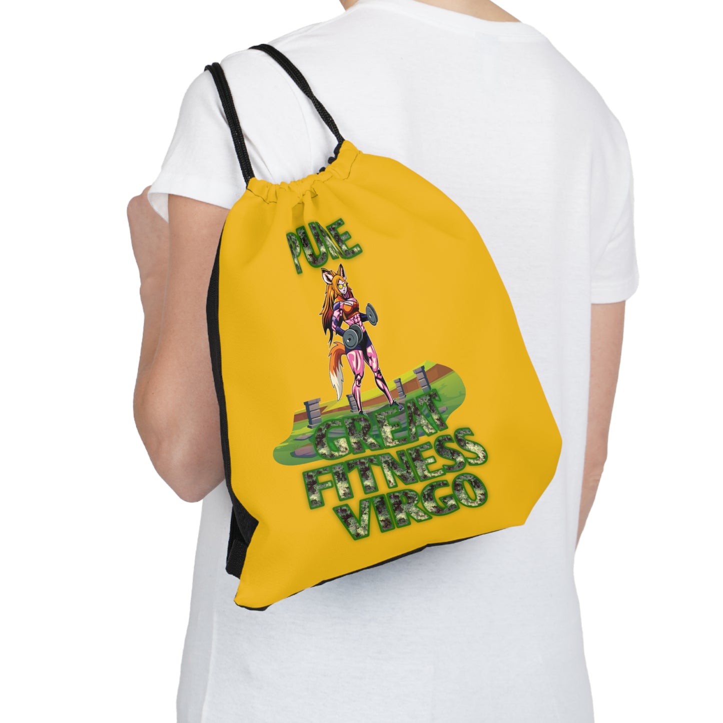 Outdoor Drawstring Bag Yellow Female Virgo