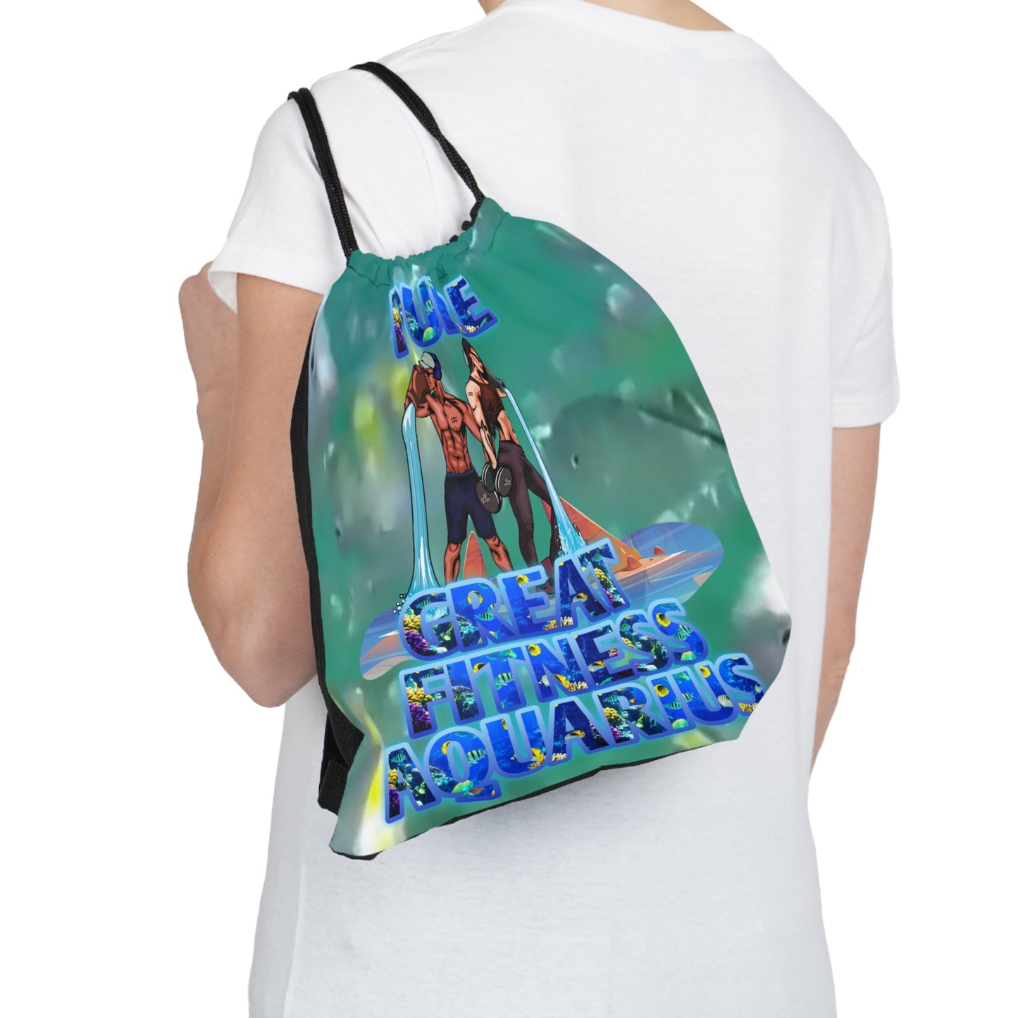 Outdoor Drawstring Bag Aquarius