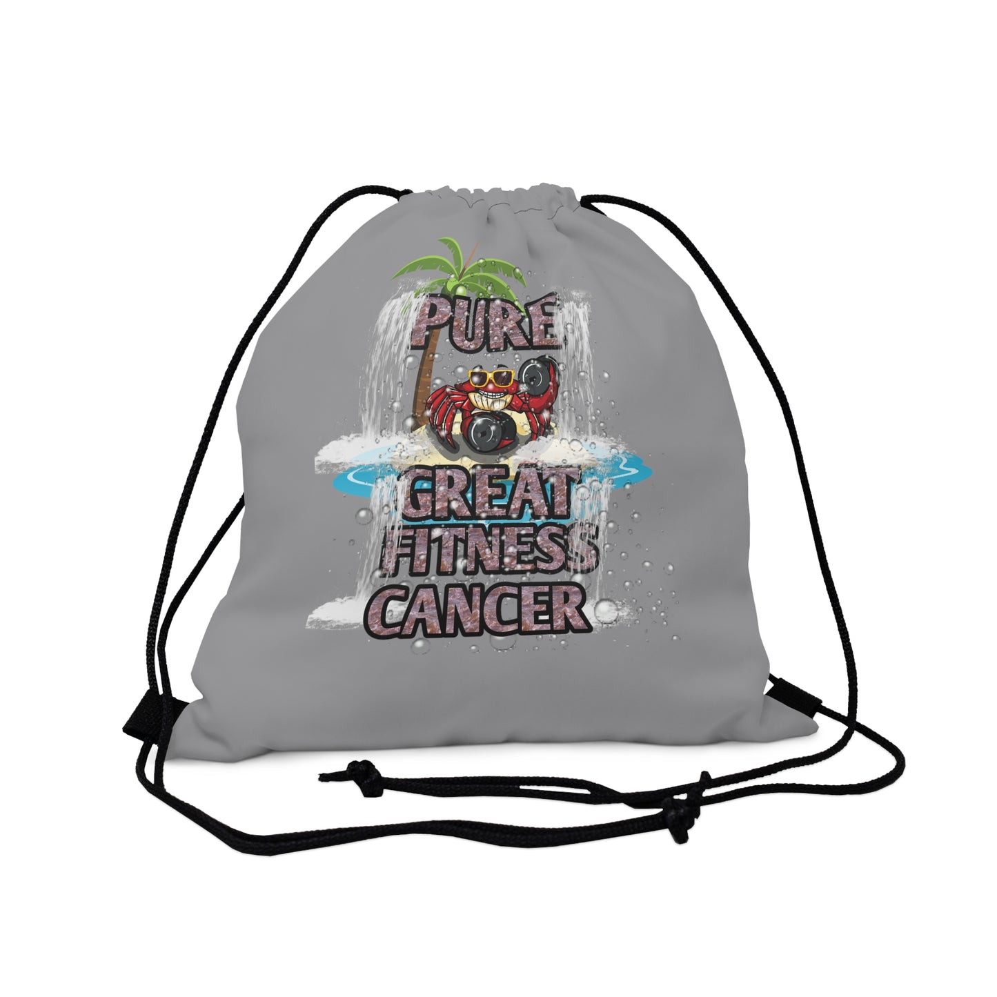 Outdoor Drawstring Bag Grey Cancer