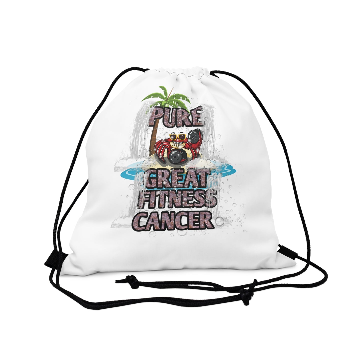 Outdoor Drawstring Bag White Cancer