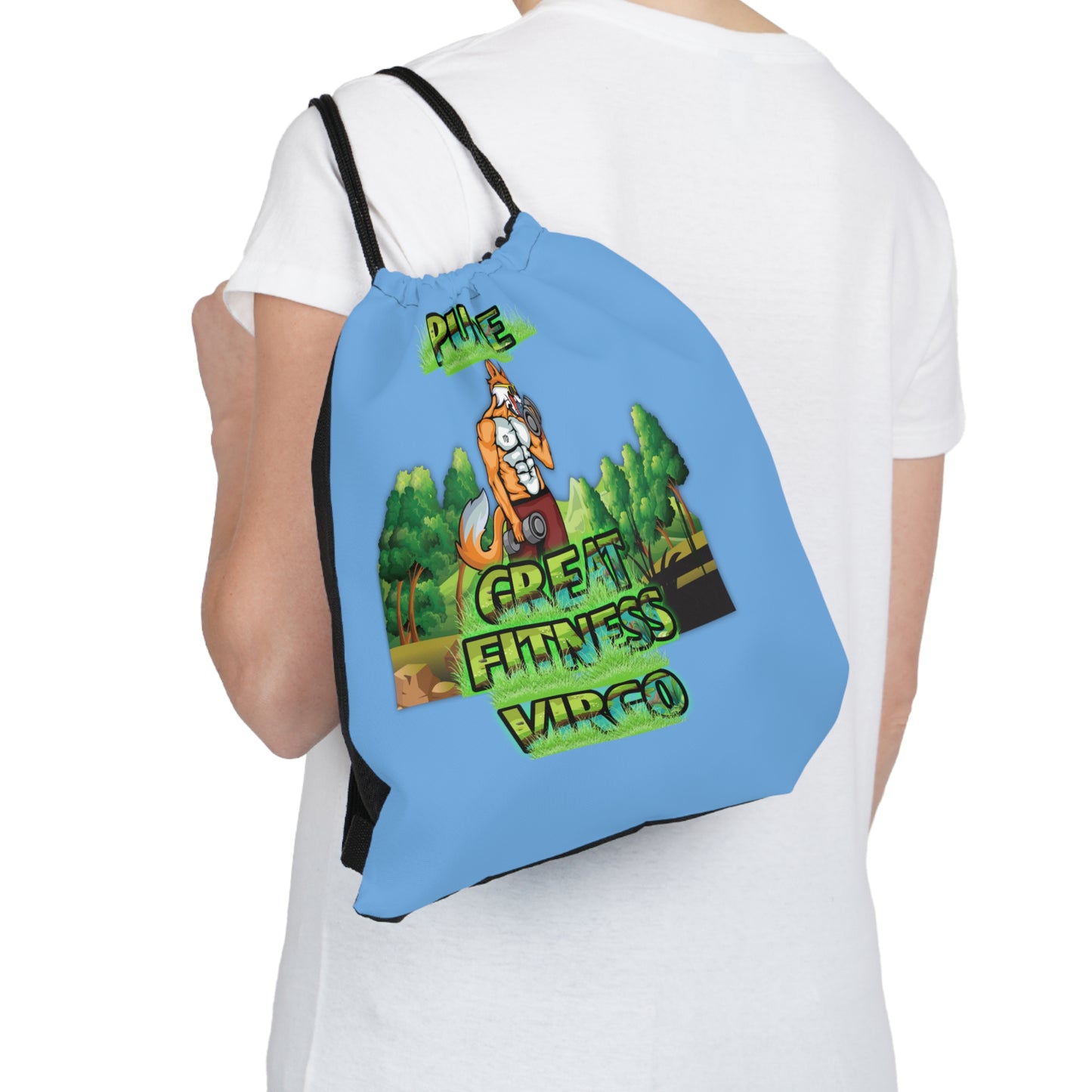 Outdoor Drawstring Bag Blue Male Virgo