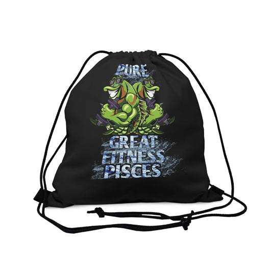 Outdoor Drawstring Bag Black Male Pisces