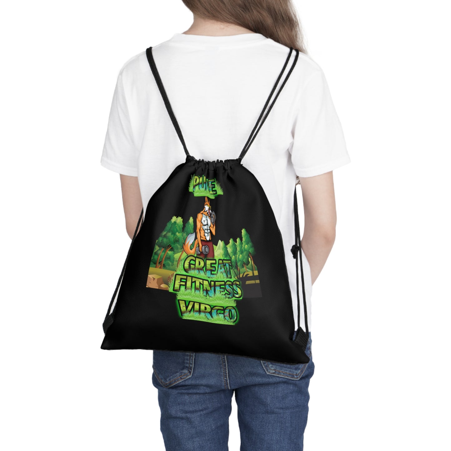 Outdoor Drawstring Bag Black Male Virgo