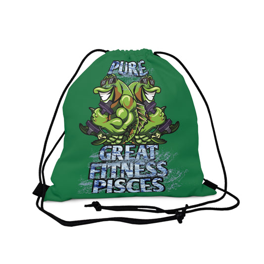 Outdoor Drawstring Bag Green Male Pisces