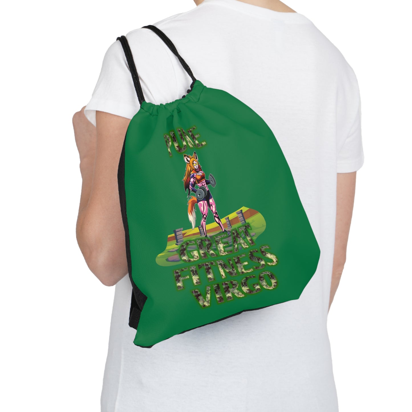 Outdoor Drawstring Bag Green Female Virgo