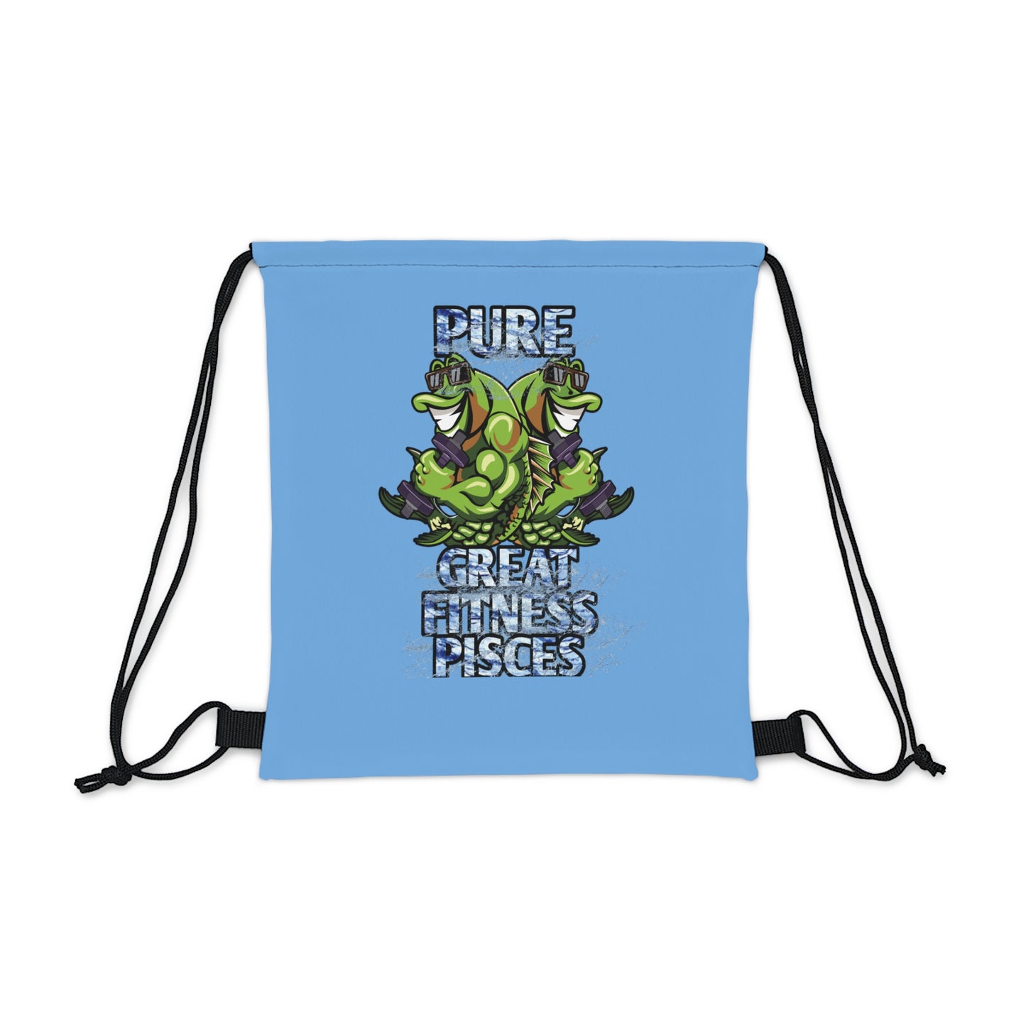 Outdoor Drawstring Bag Blue Male Pisces