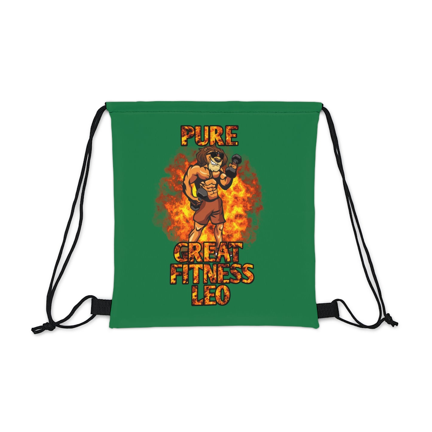 Outdoor Drawstring Bag Green Male Leo