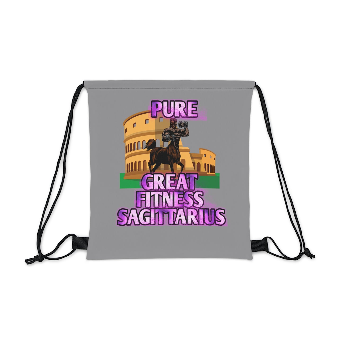 Outdoor Drawstring Bag Grey Male Sagittarius