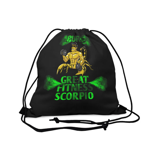 Outdoor Drawstring Bag Black Male Scorpio