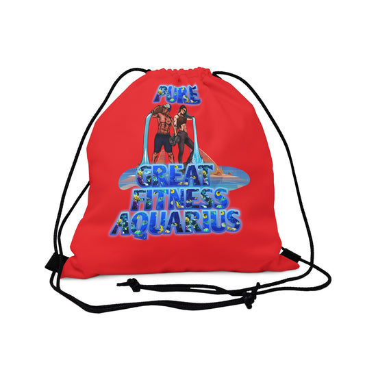 Outdoor Drawstring Bag Red Aquarius