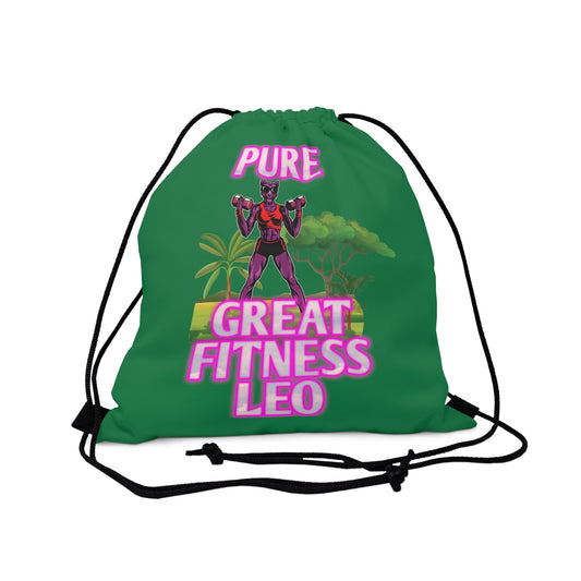 Outdoor Drawstring Bag Green Female Leo