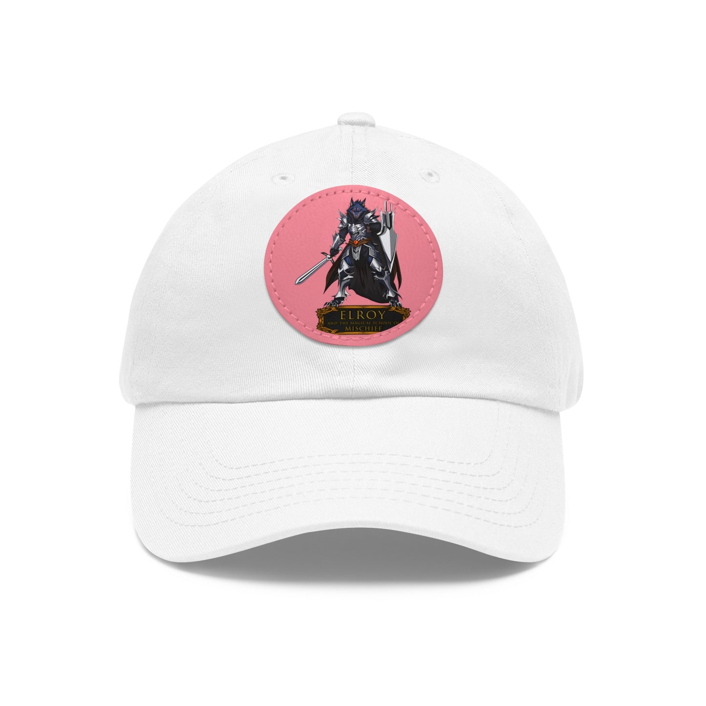 Dad Hat with Leather Patch (Round)